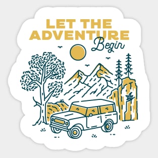 Let The Adventure Begin Sticker